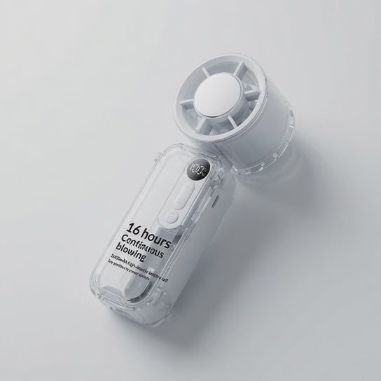 Ice-Pack Cooling Mini Fan — Brushless Motor, 5 Speeds & 3600mAh Battery Option
