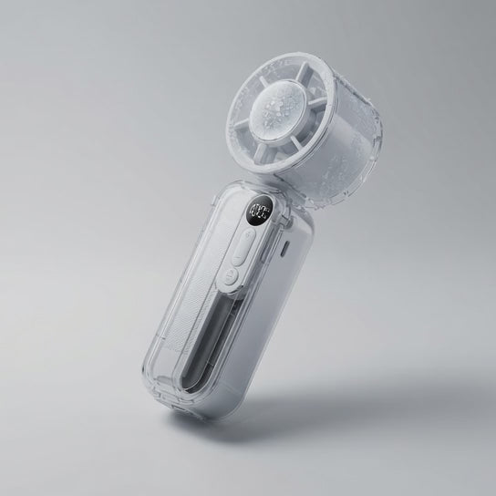 Ice-Pack Cooling Mini Fan — Brushless Motor, 5 Speeds & 3600mAh Battery Option