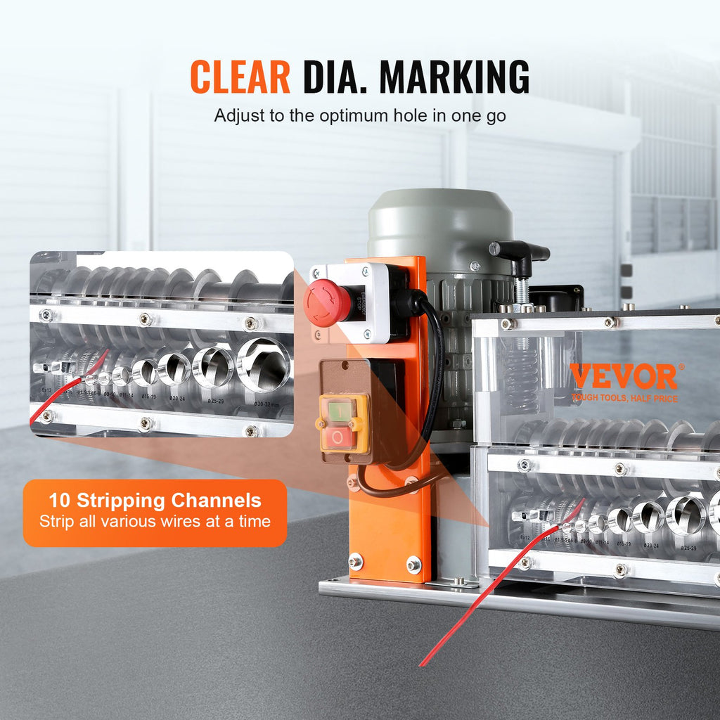 Automatic Wire Stripping Machine, 1.5 mm-40 mm Electric Motorized