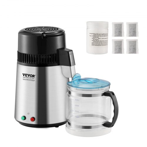 4L Water Distiller Purifier Machine Countertop Stainless Steel