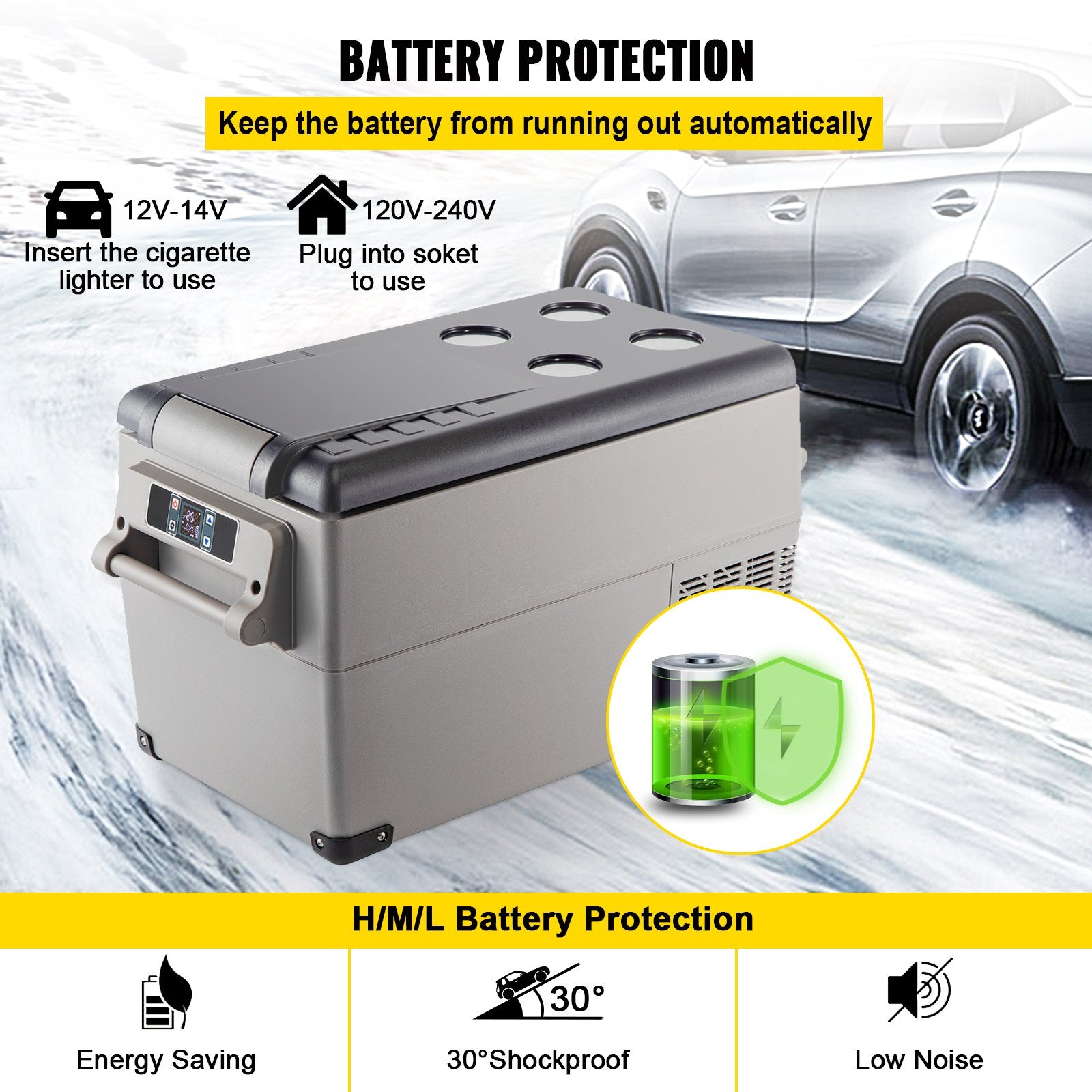 Car Refrigerator 35L Compressor Portable Small Refrigerator Refrige