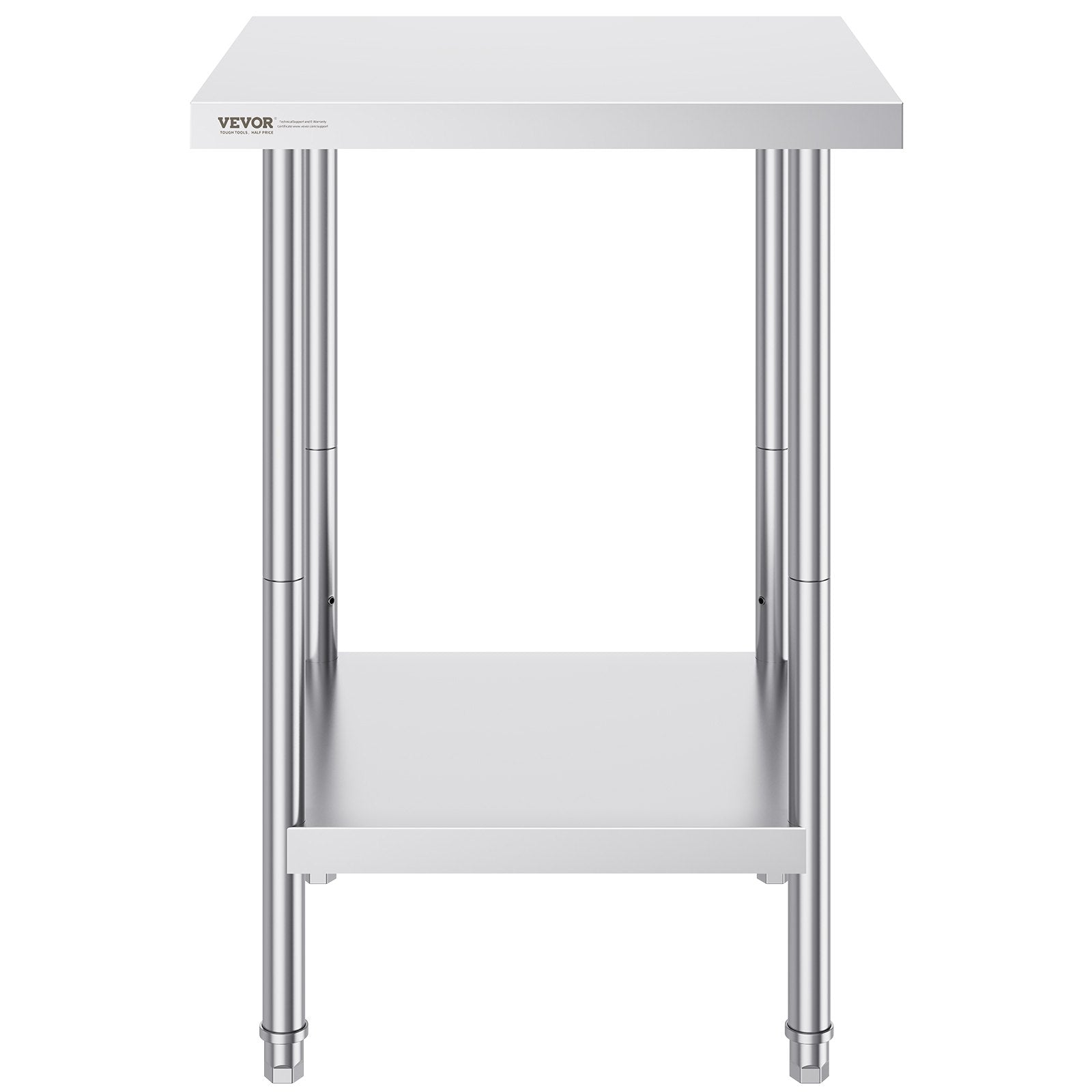 Stainless Steel Prep Table, 24 x 24 x 34 Inch, Heavy Duty Metal