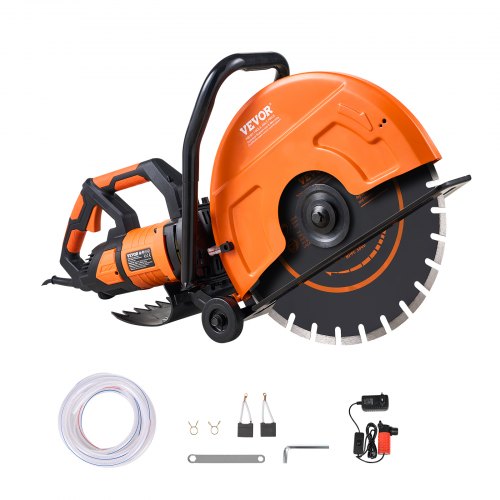 16in/40.6 cm Electric Concrete Saw Wet/Dry Saw Cutter with Water Pump