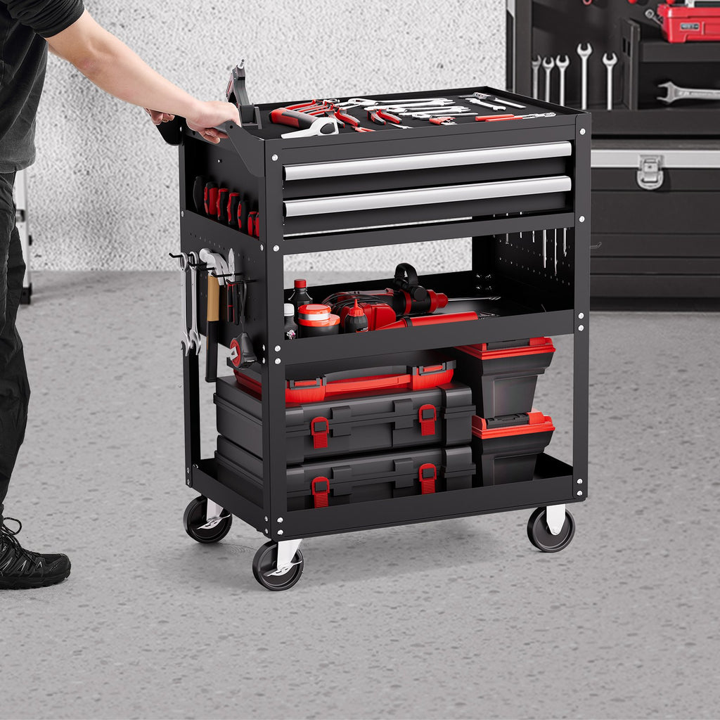 5-Tier Tool Cart with Wheels, 400 lbs Load Capacity, Rolling Work Cart
