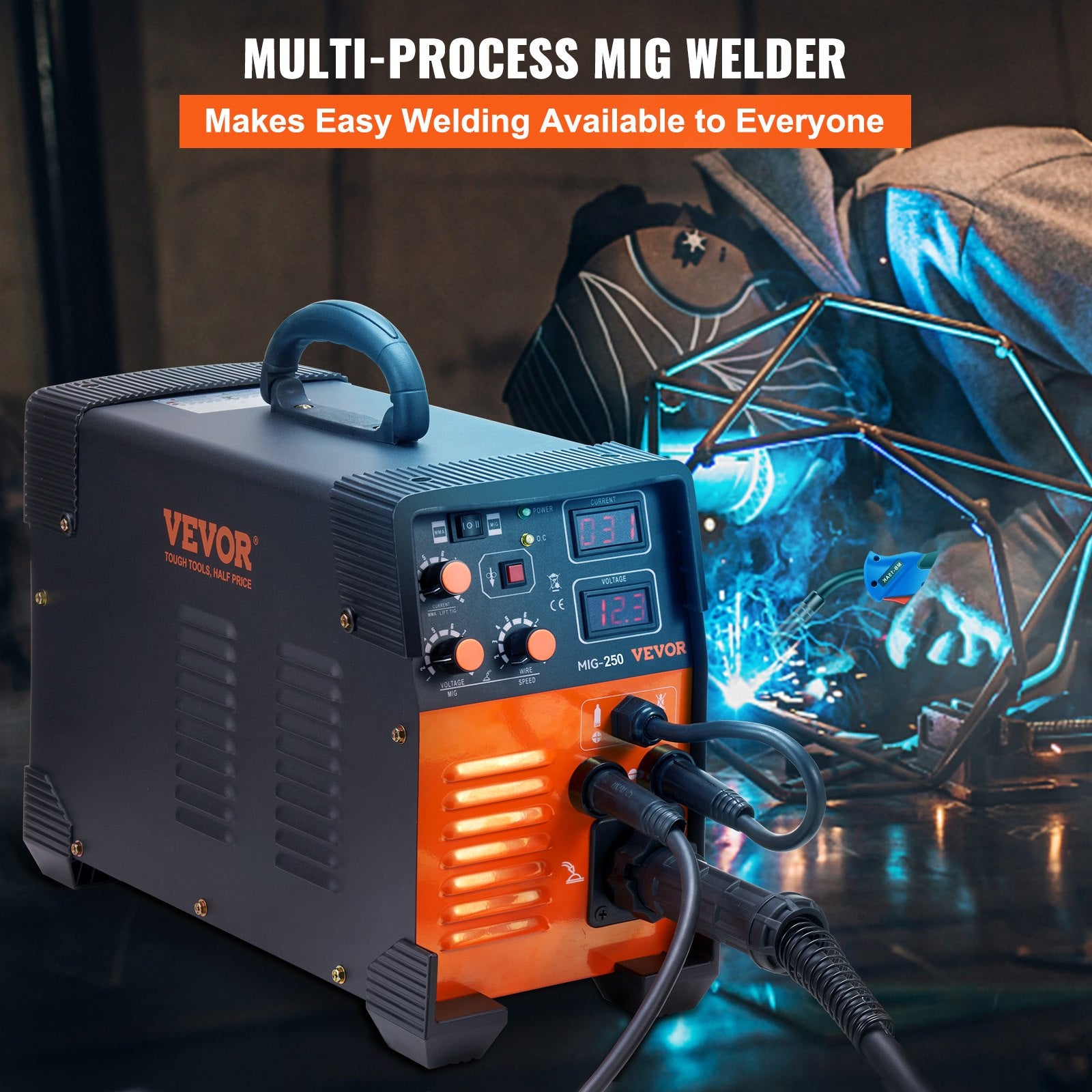 MIG Welder 250 Amp MIG TIG Arc Welder 3 in 1 Welder Welding Machine