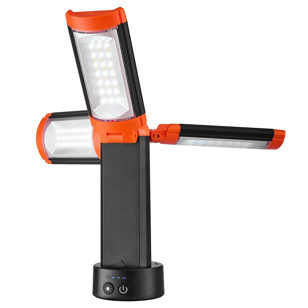 LED Work Light with Stand, 10Ah, Rechargeable Cordless Camping Light,