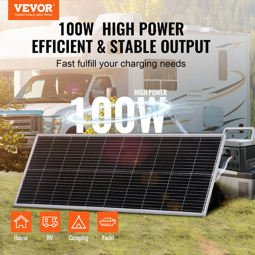 100W Monocrystalline Solar Panel Kit, 12V Monocrystalline Solar Panel