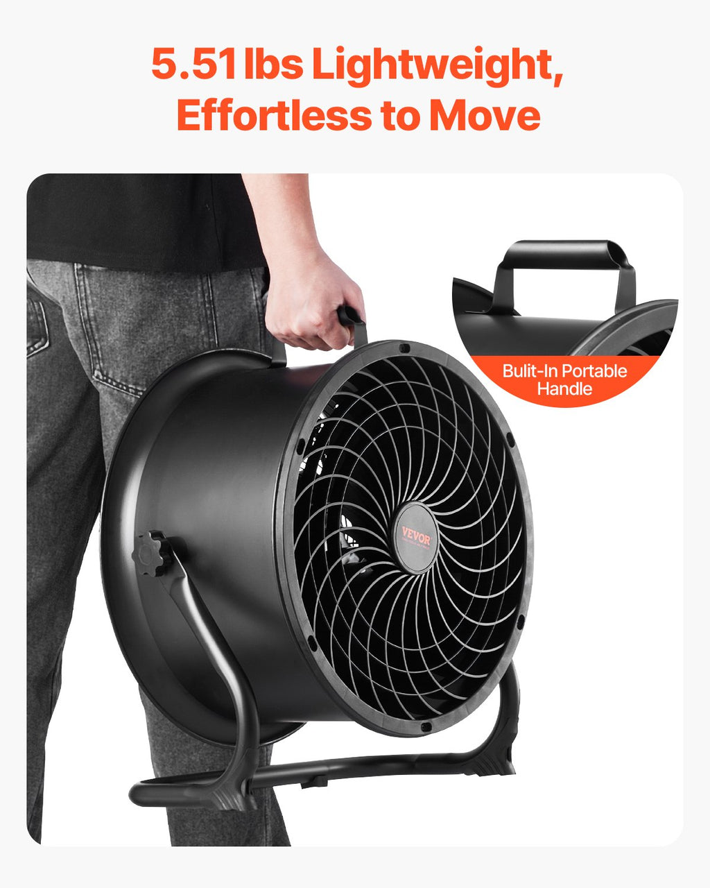Floor Fan, 3 Speeds High Velocity Heavy Duty 14 Inch Industrial Fan,