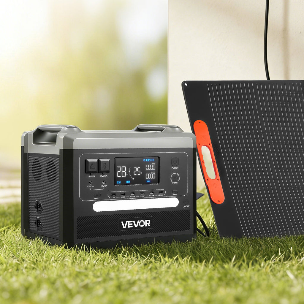 Portable Power Station, 2400W Portable Solar Generator with 200W