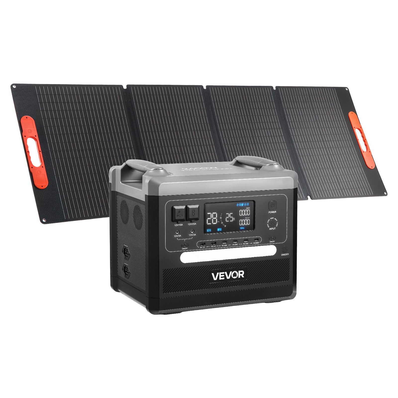 Portable Power Station, 2400W Portable Solar Generator with 200W