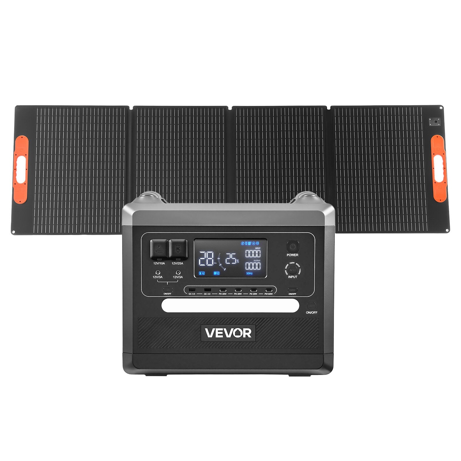 Portable Power Station, 2400W Portable Solar Generator with 200W