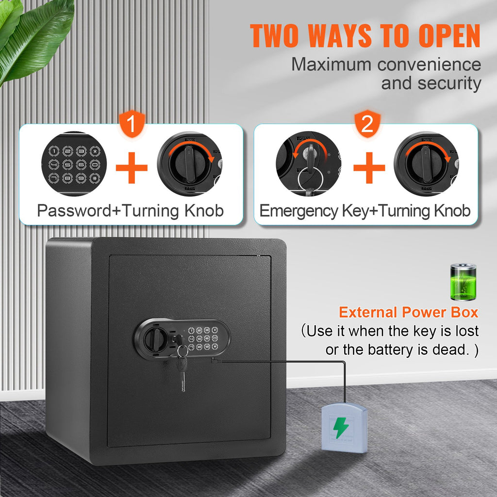 Safe, 51.0 L Home Safe, Steel Security Safe with Digital Keypad and 2