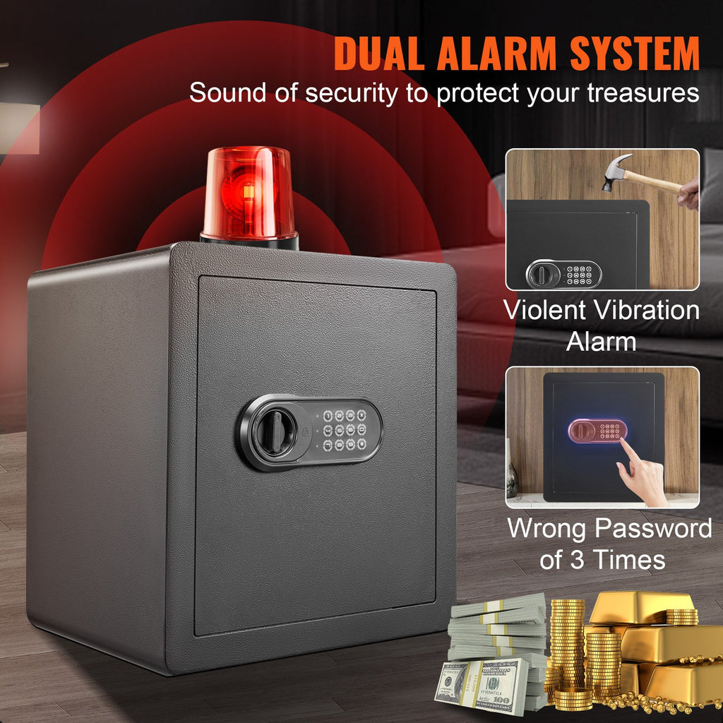 Safe, 51.0 L Home Safe, Steel Security Safe with Digital Keypad and 2