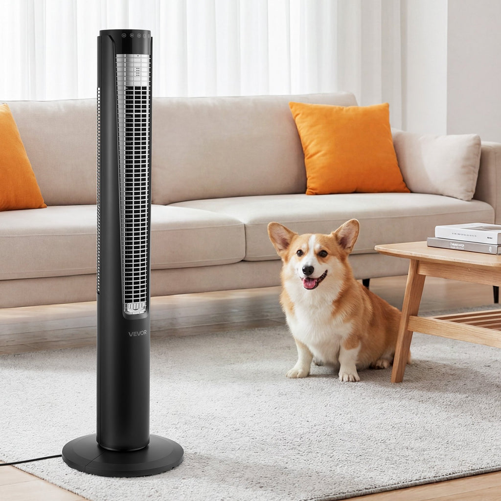 Tower Fan, 70-Degree Oscillating Standing Fan, 3 Speeds & 4 Modes &