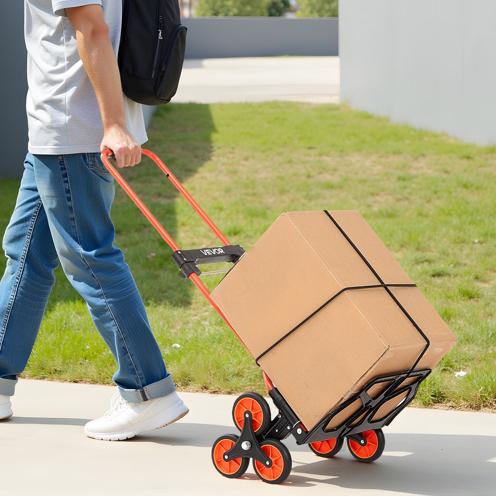 Stair Climbing Cart, 54 kg Stair-Climbing Capacity, Portable Folding
