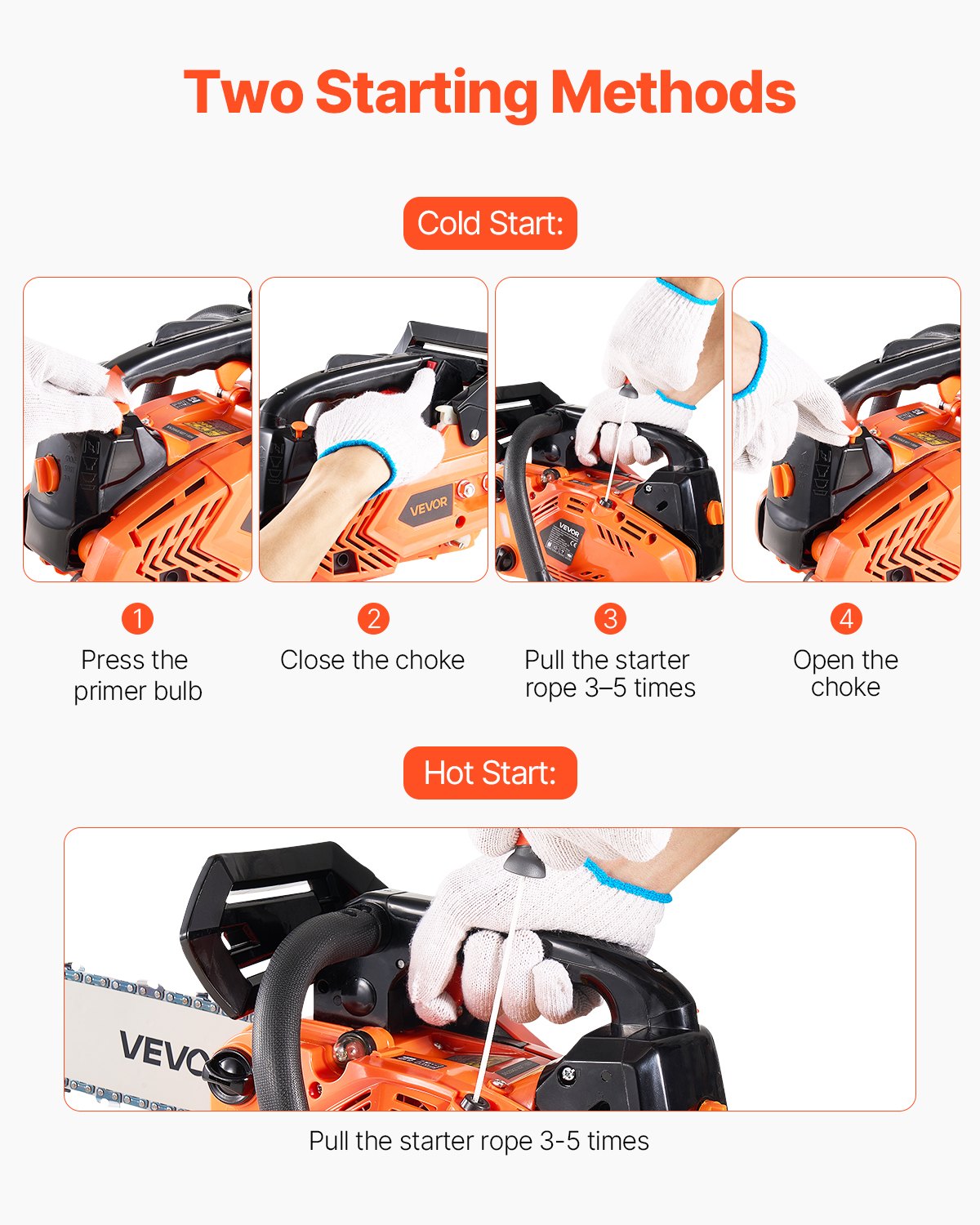25 cc Gas Chainsaw, 12 inch Gas Powered Chainsaw, 1.02 HP Power Chain