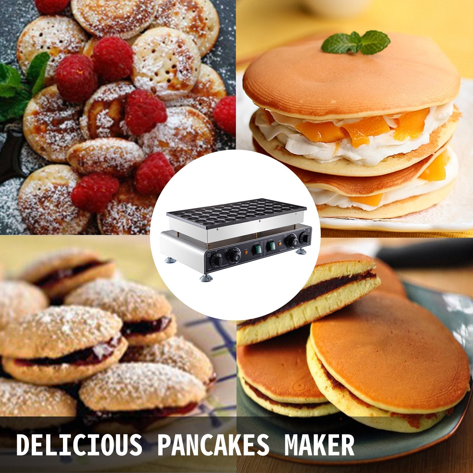 50PCS Mini Dutch Pancake Maker, Non-stick Stainless Steel Dorayaki