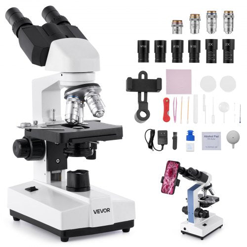 Binocular Microscope for Adult, Professional Compound Microscope Kit