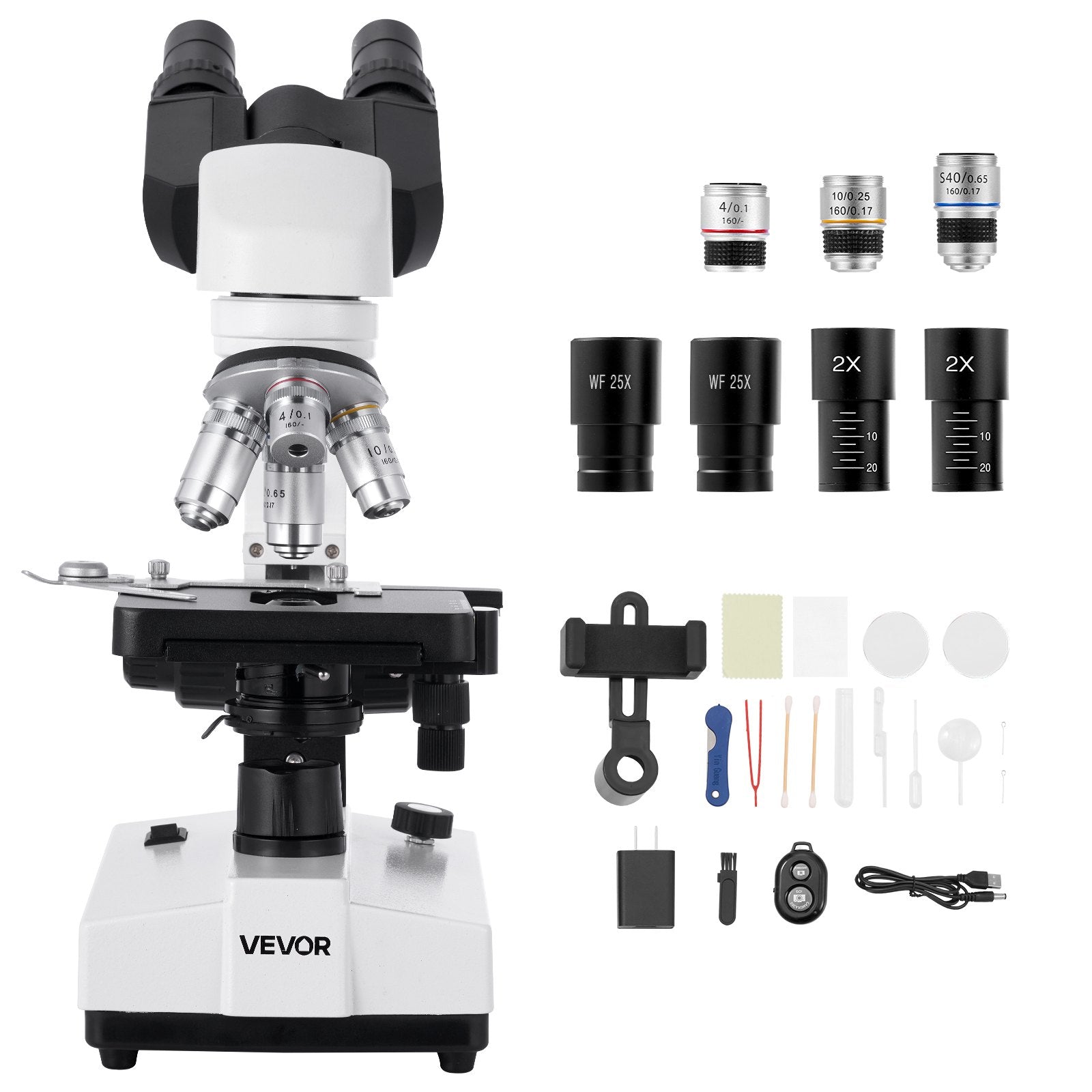 Binocular Microscope for Adult, Professional Compound Microscope Kit