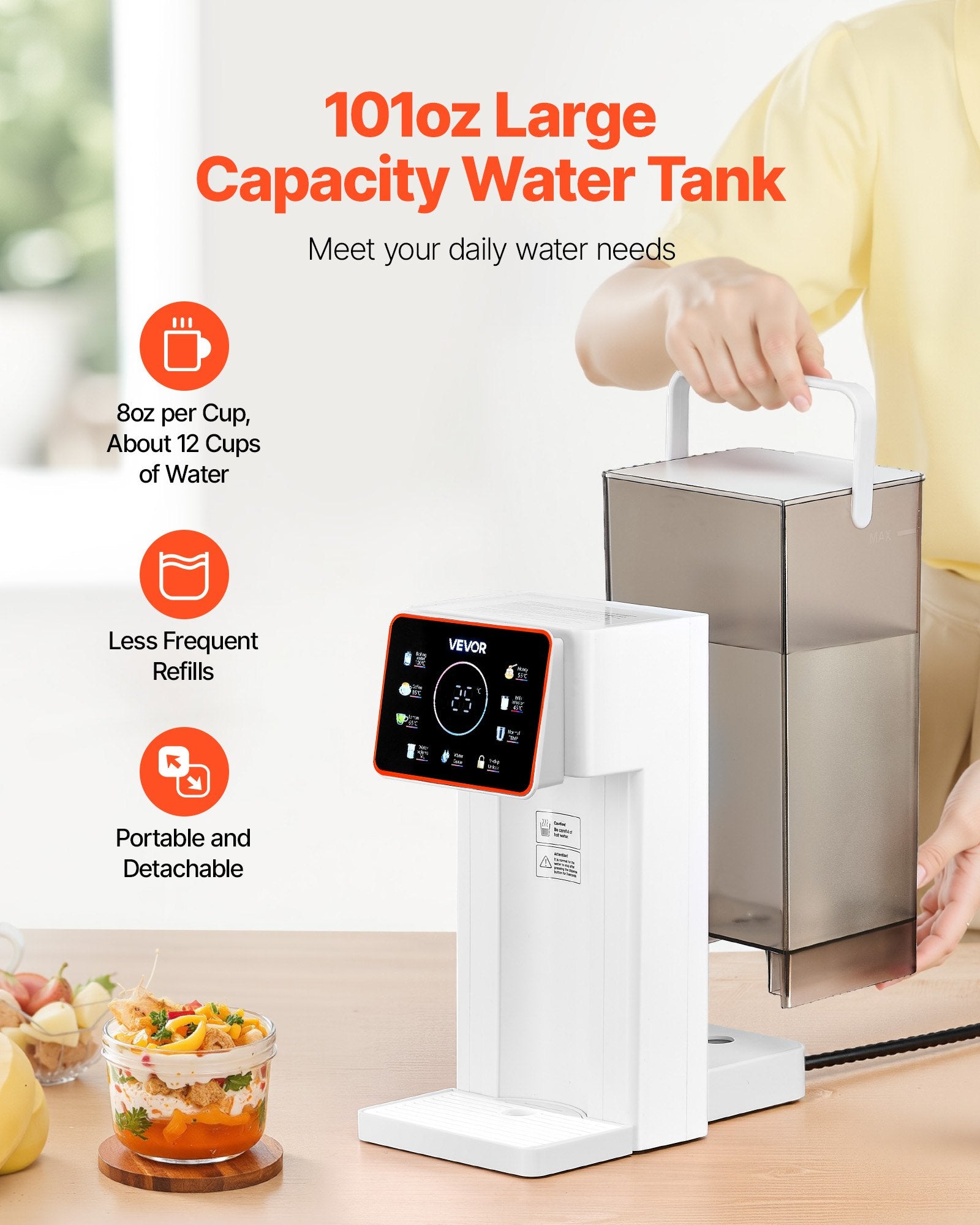 Instant Hot Water Dispenser, Countertop Boiling Water Dispenser with