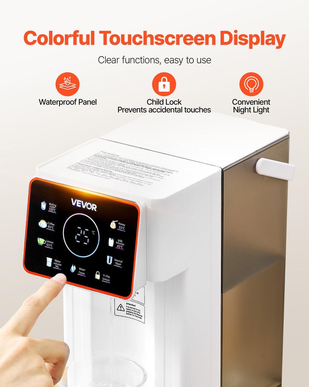 Instant Hot Water Dispenser, Countertop Boiling Water Dispenser with