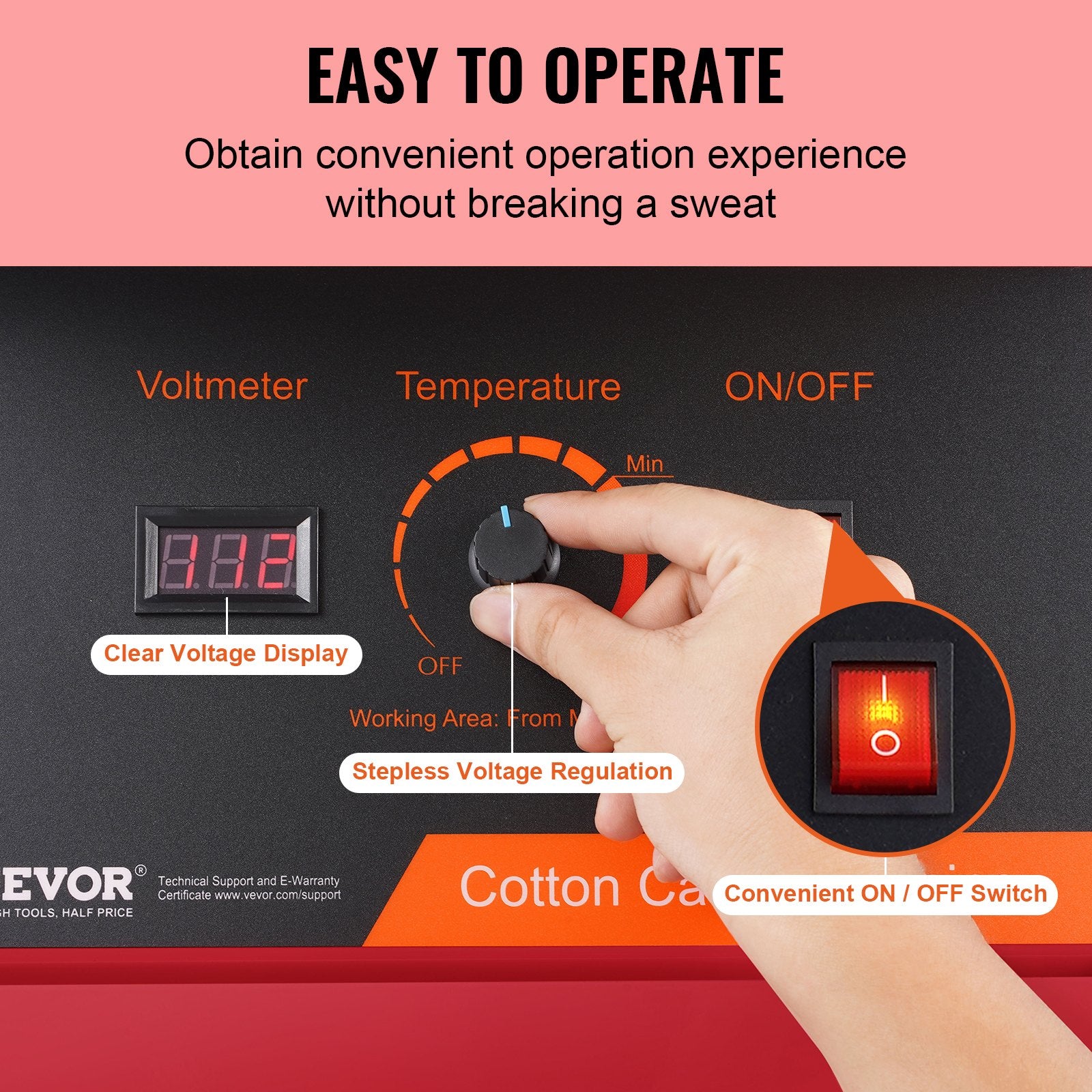 Electric Cotton Candy Machine, 1000W Candy Floss Maker, Commercial