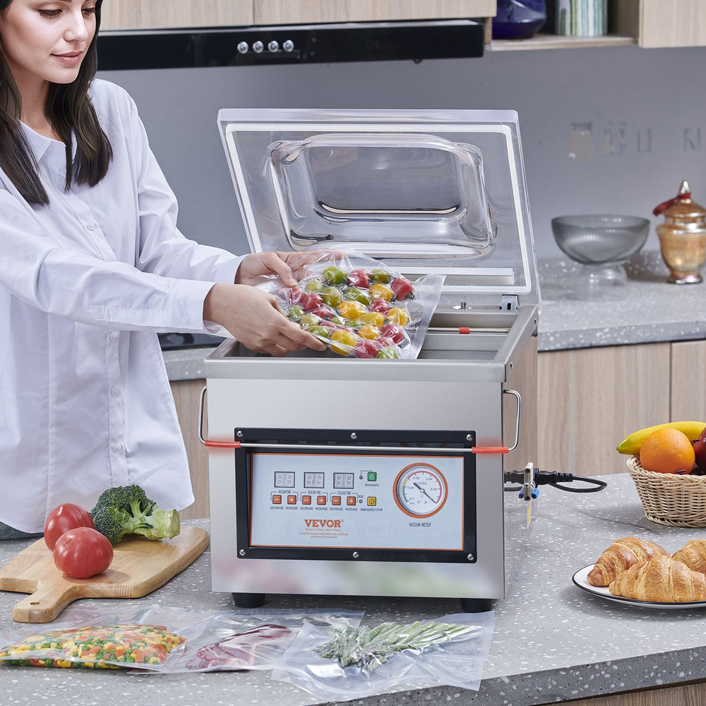 Chamber Vacuum Sealer, 320W Sealing Power, Vacuum Packing Machine for