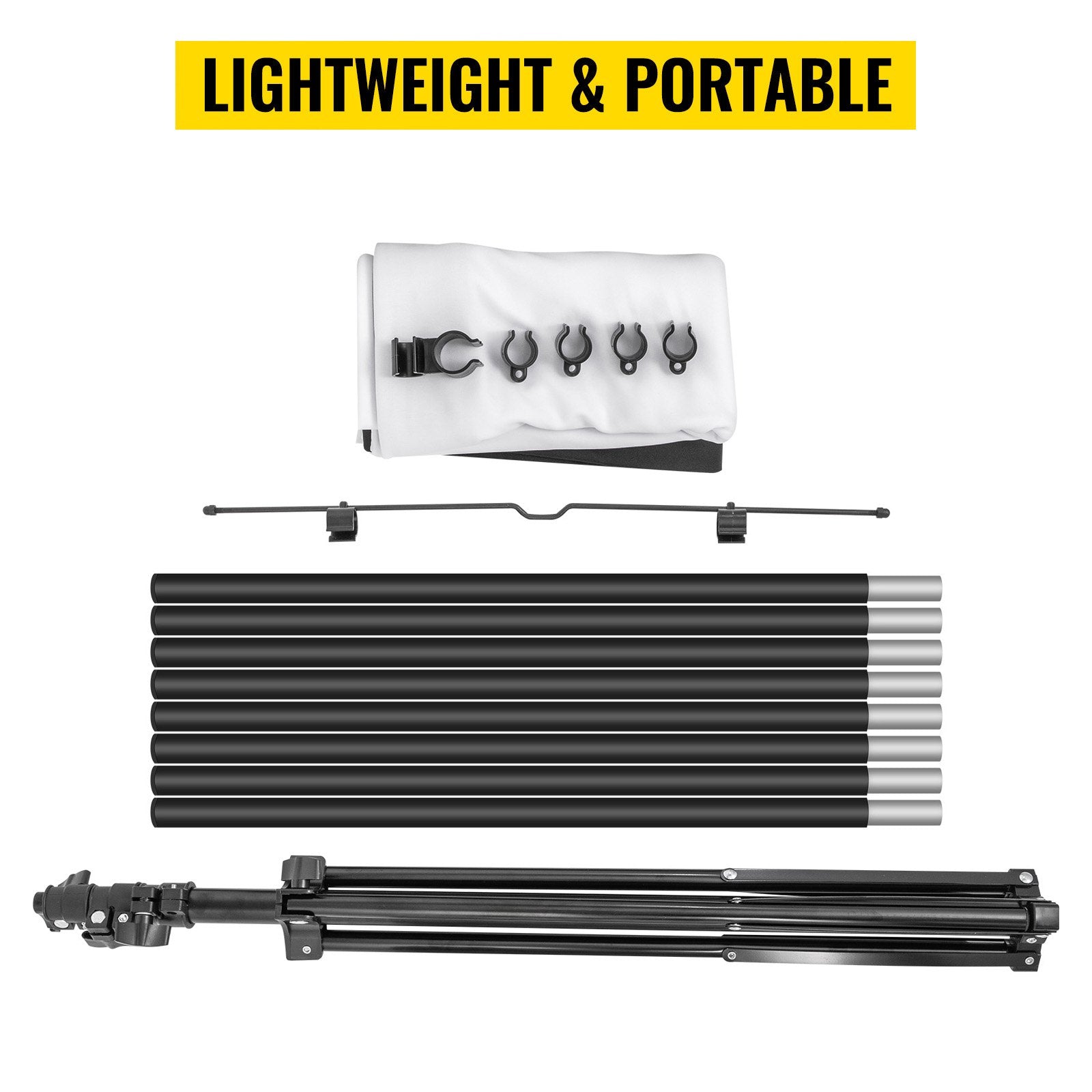 Tripod Projector Screen with Stand 70 inch 16:9 4K HD Projection