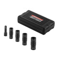 Lug Nut Impact Socket Set, 1/2 inch Drive Metric and SAE 6-Point Flip
