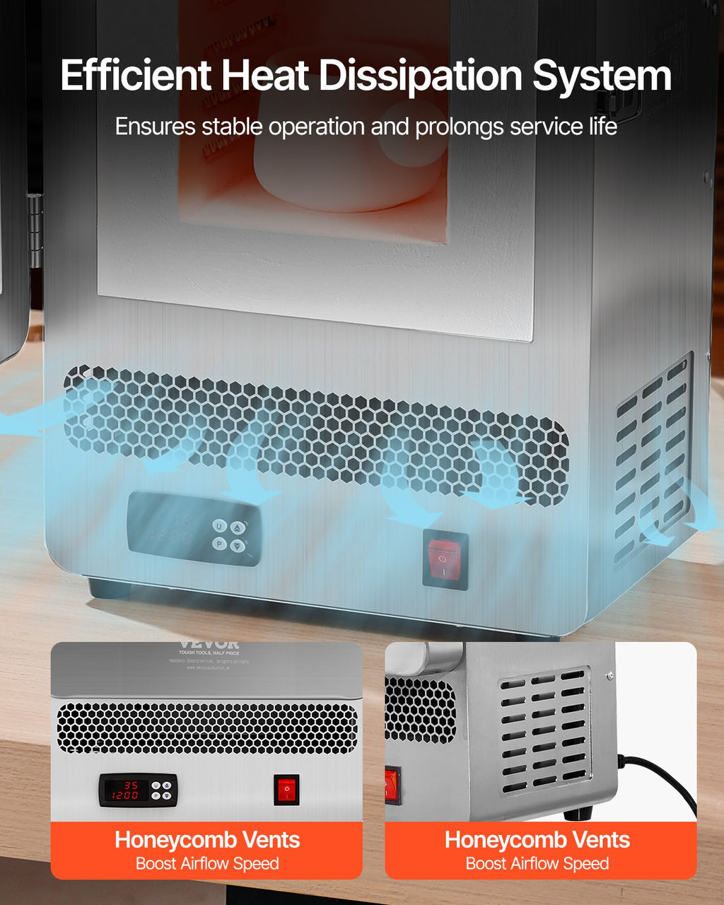 Tabletop Kiln Melter, 1500W Powerful Electric Kiln, 2192℉ / 1200℃ Max