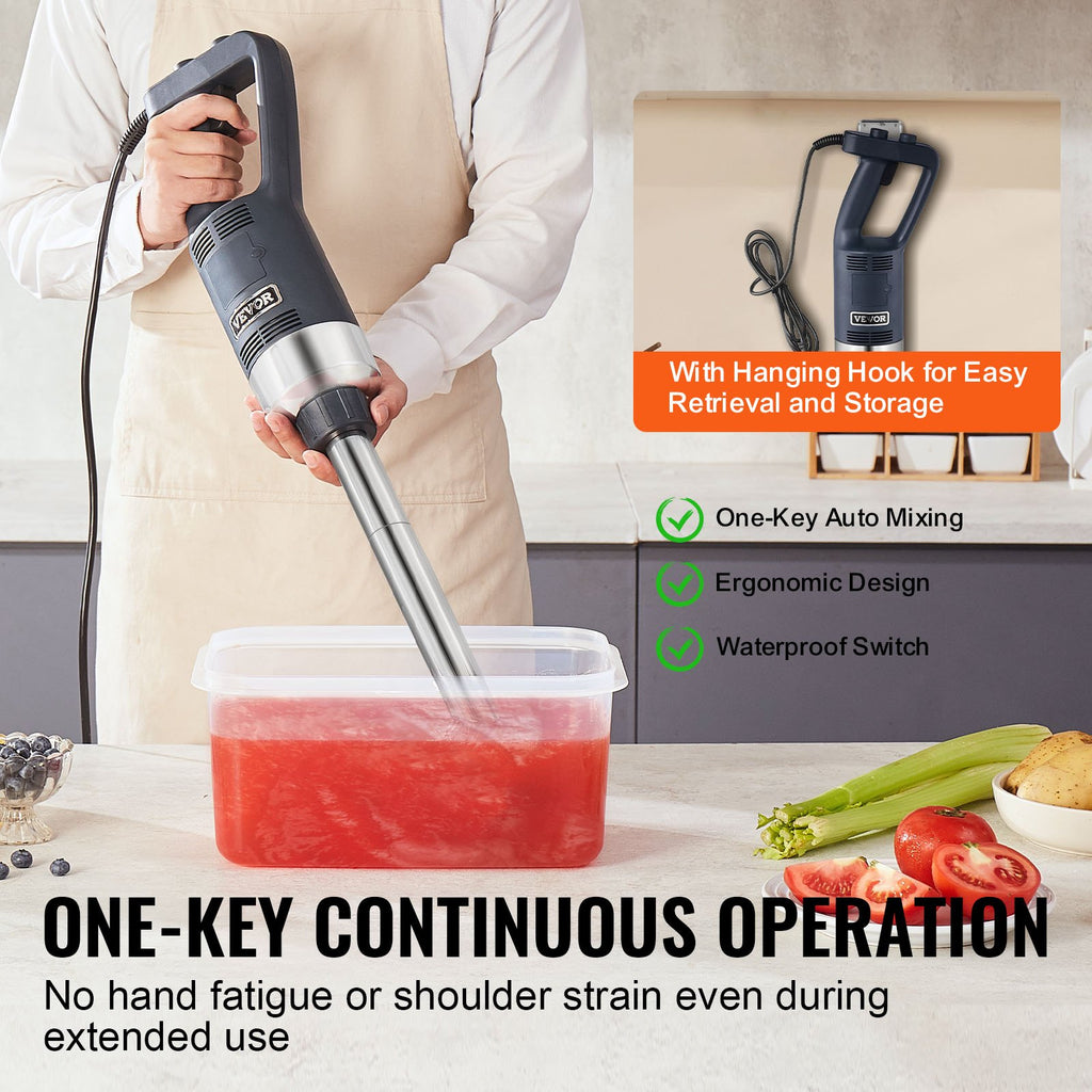 Commercial Immersion Blender, 500W Heavy Duty Hand Mixer, 16 inch
