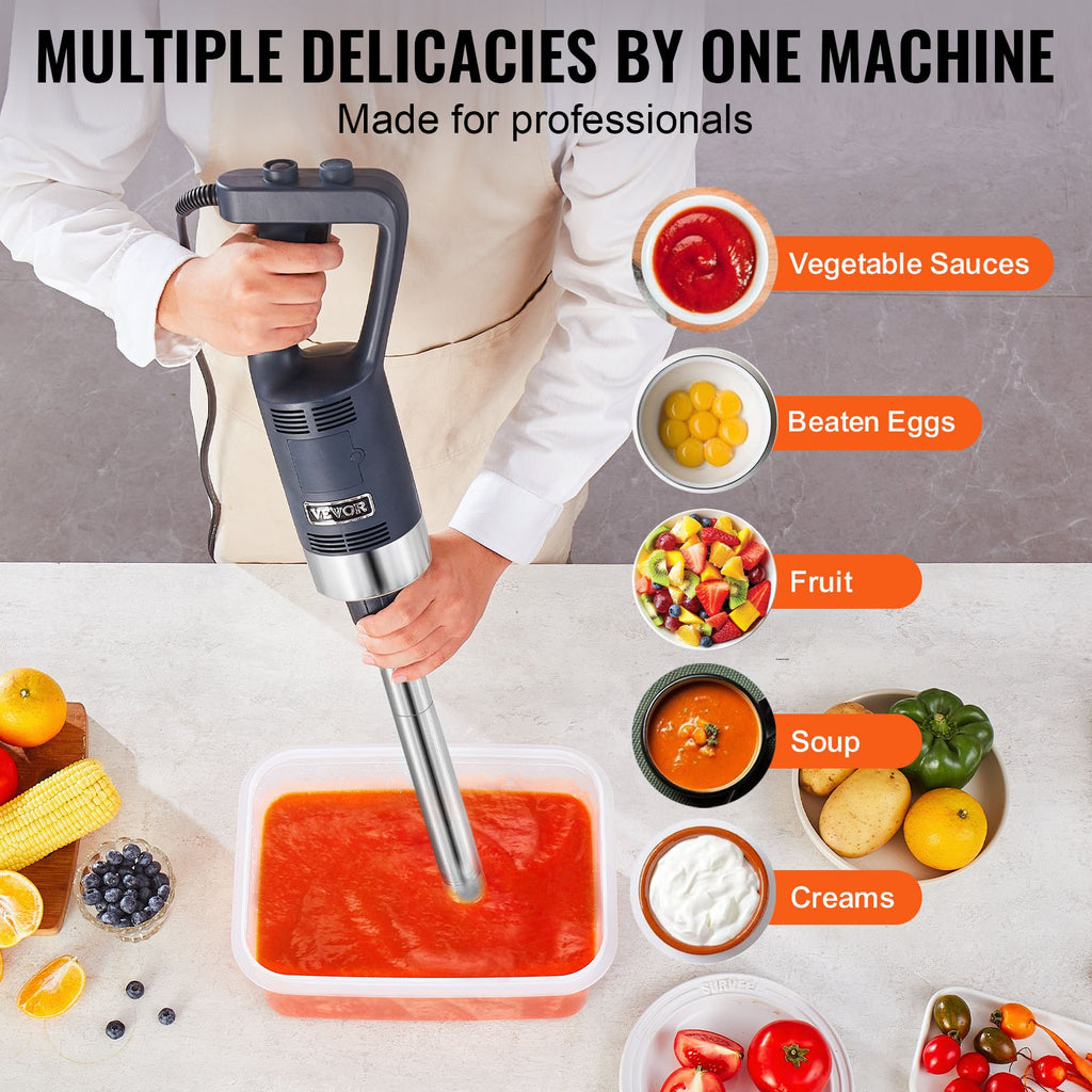 Commercial Immersion Blender, 500W Heavy Duty Hand Mixer, 16 inch